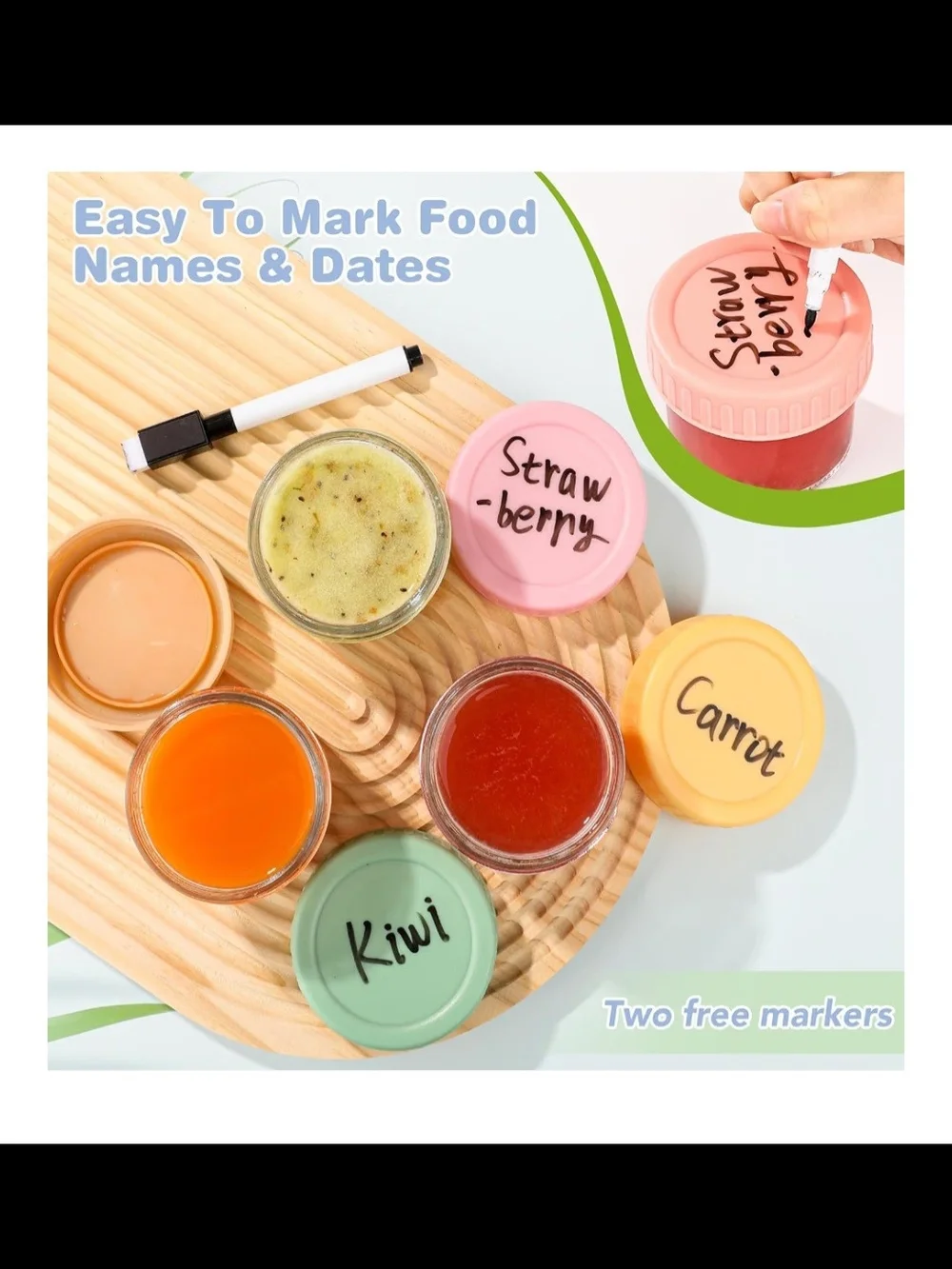 29-Piece Glass Baby Food Jar Set 🍼